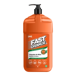 Sabonete Desengraxante Esfoliante Limpa Mãos Biodegradável Fast Orange Bombona 4l - Luvex